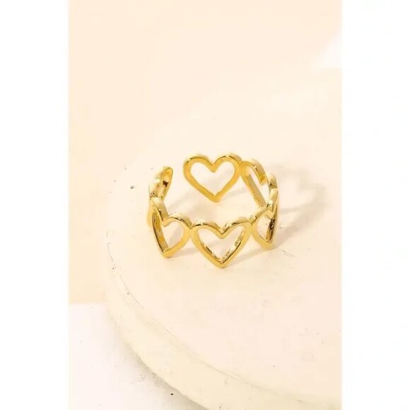($7) Open Heart Design Ring - Picture 2 of 2